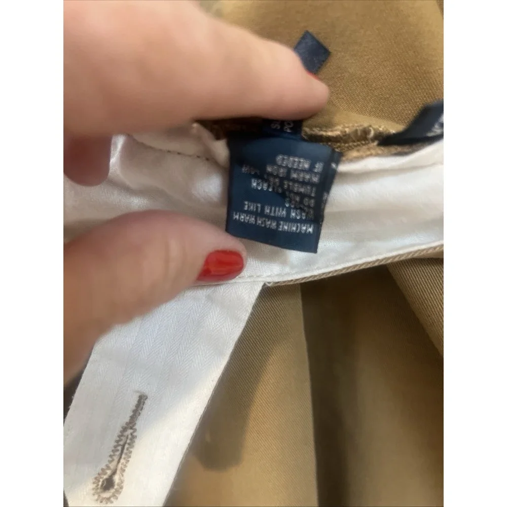 Polo Ralph Lauren Chino Pants Men 40x30 Beige Ethan Pleated Front Cotton Twill
